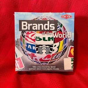 Brands of the World trivia card game compact travel New Sealed